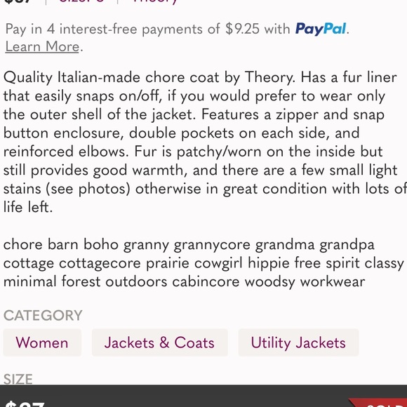 THEORY FUR-LINED CHORE COAT - Picture 12 of 12